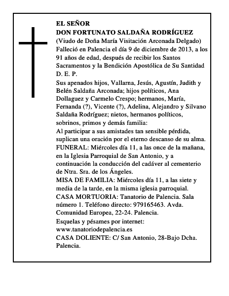 Don Fortunato Saldaña Rodríguez