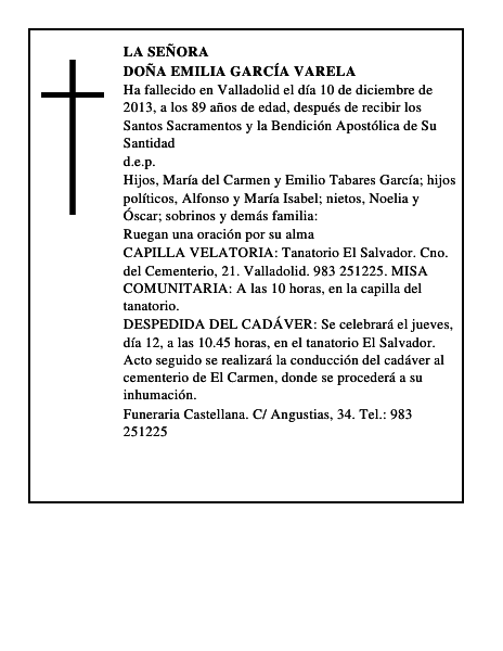 Doña Emilia García Varela