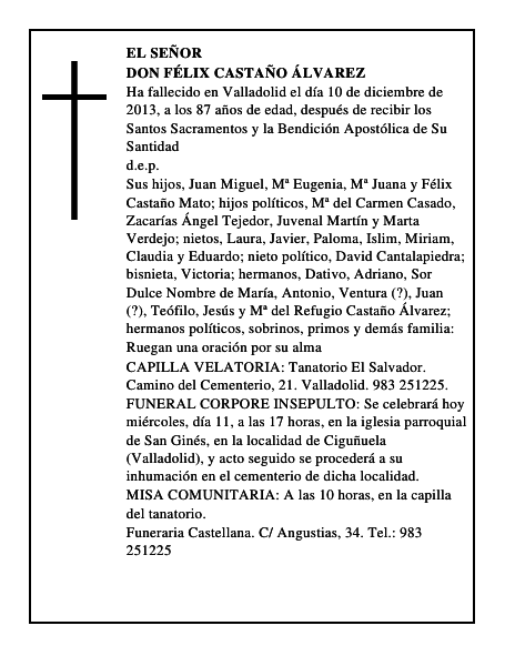 Don Félix Castaño Álvarez