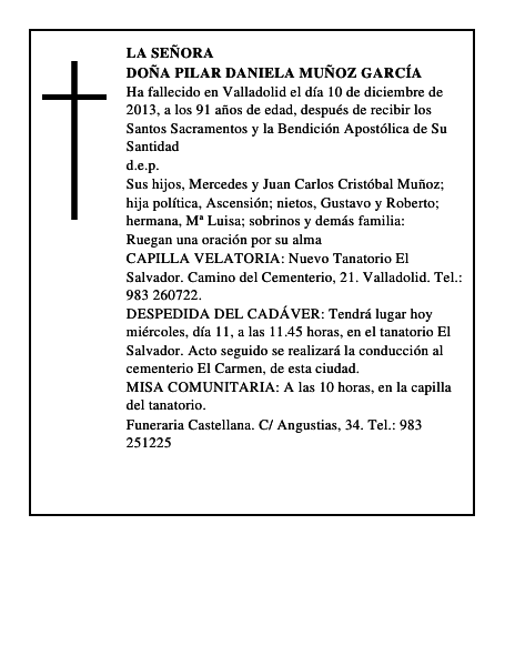 Doña Pilar Daniela Muñoz García