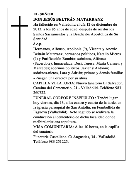 Don Jesús Beltrán Matarranz