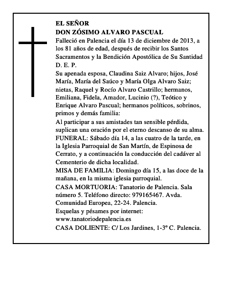 Don Zósimo Alvaro Pascual