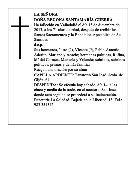 Doña Begoña Santamaría Guerra
