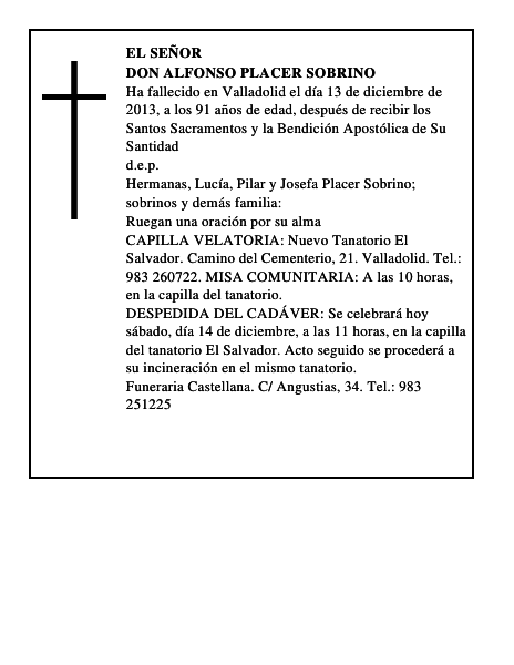 Don Alfonso Placer Sobrino