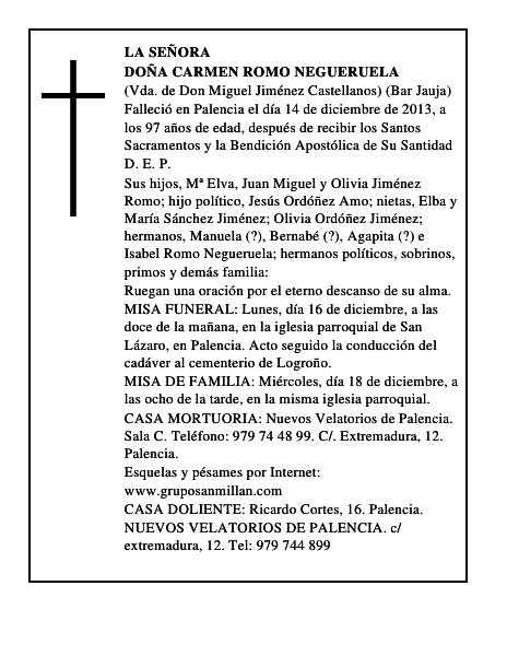 Doña Carmen Romo Negueruela