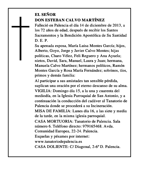 Don Esteban Calvo Martínez