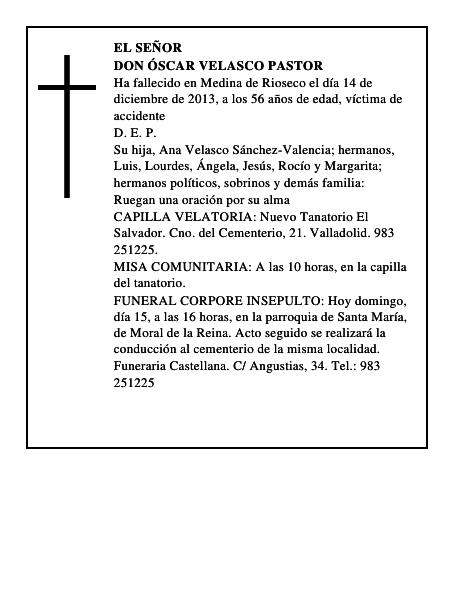 Don Óscar Velasco Pastor