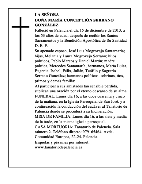 Doña María Concepción Serrano González