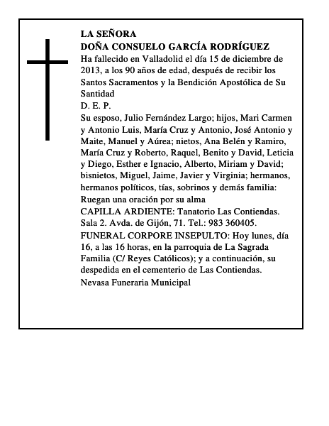 Doña Consuelo García Rodríguez