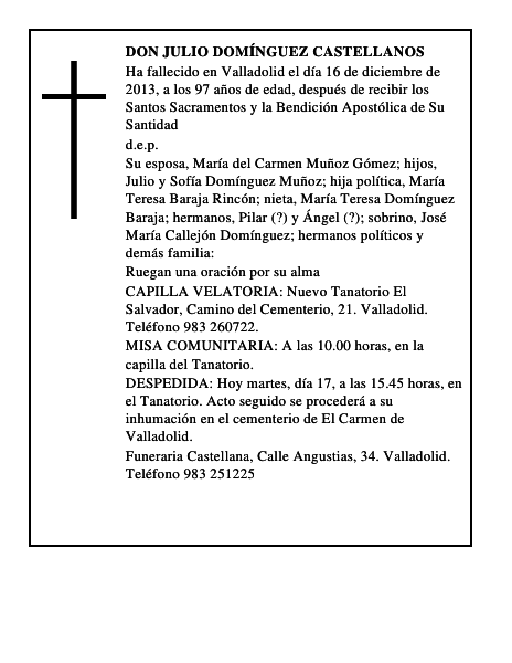 Don Julio Domínguez Castellanos