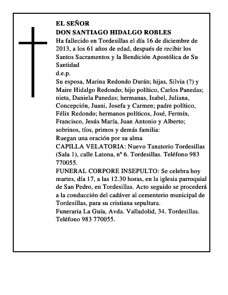 Don Santiago Hidalgo Robles
