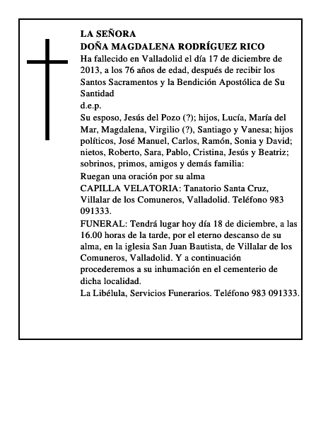 Doña Magdalena Rodríguez Rico
