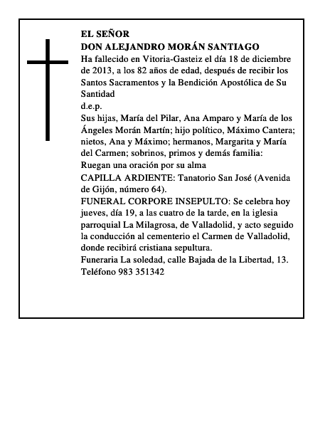 Don Alejandro Morán Santiago