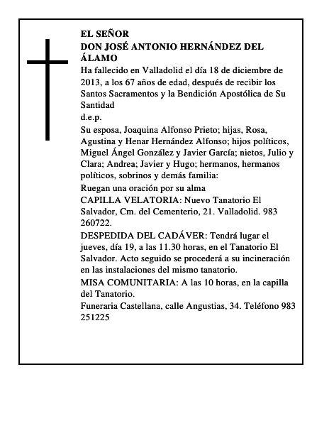 Don José Antonio Hernández del Álamo