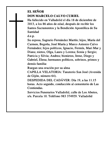 Don Marcelo Calvo Curiel