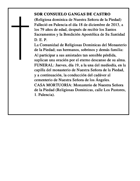 Sor Consuelo Gangas de Castro