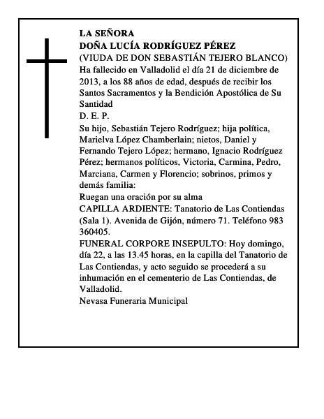 Doña Lucía Rodríguez Pérez