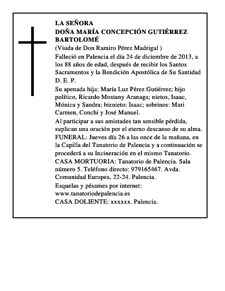 Doña María Concepción Gutiérrez Bartolomé
