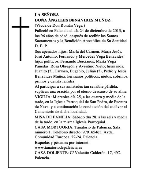 Doña Ángeles Benavides Muñoz