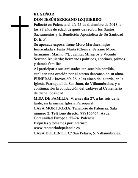 Don Jesús Serrano Izquierdo