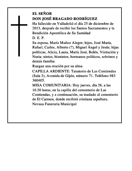 Don José Bragado Rodríguez