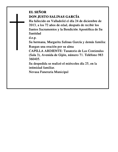 Don Justo Salinas García
