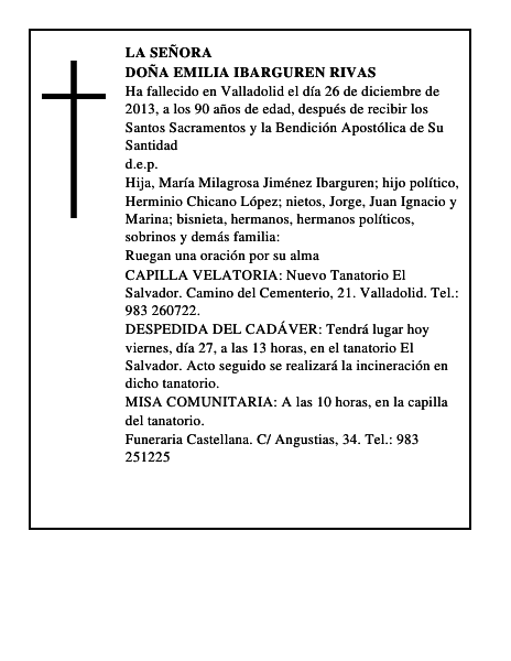 Doña Emilia Ibarguren Rivas