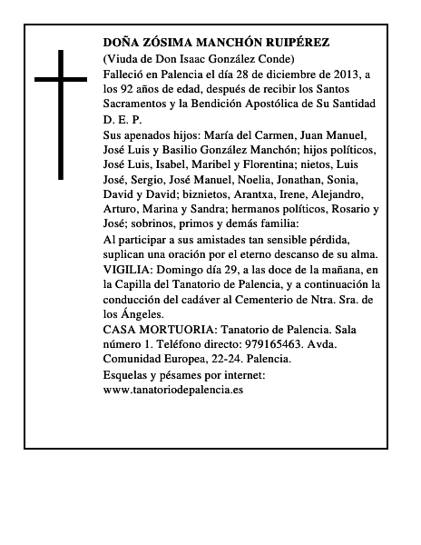 Doña Zósima Manchón Ruipérez