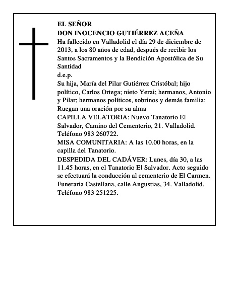 Don Inocencio Gutiérrez Aceña