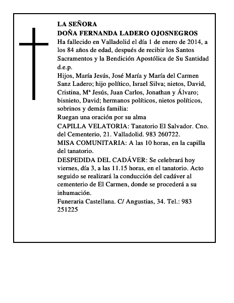 Doña Fernanda Ladero Ojosnegros