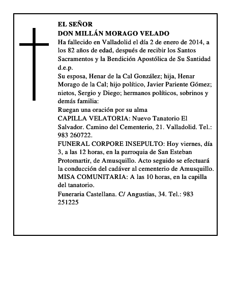 Don Millán Morago Velado