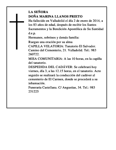 Doña Marina Llanos Prieto