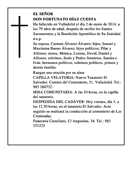 Don Fortunato Díaz Cuesta