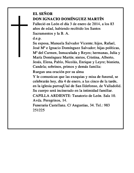Don Ignacio Domínguez Martín