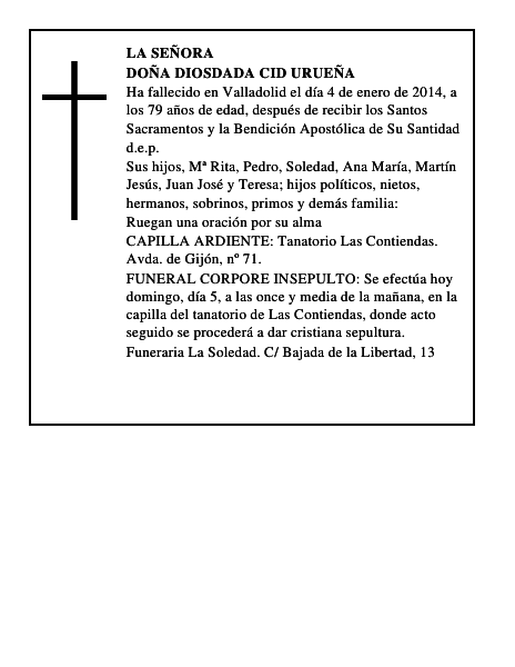 Doña Diosdada Cid Urueña