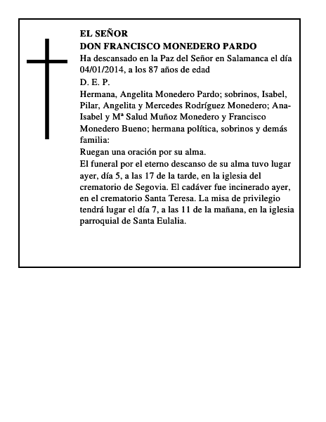Don Francisco Monedero Pardo
