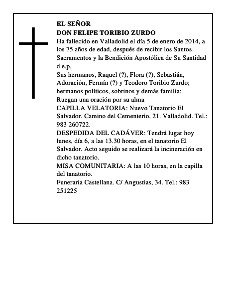 Don Felipe Toribio Zurdo