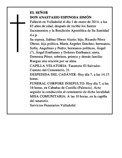 Don Anastasio Espinosa Simón