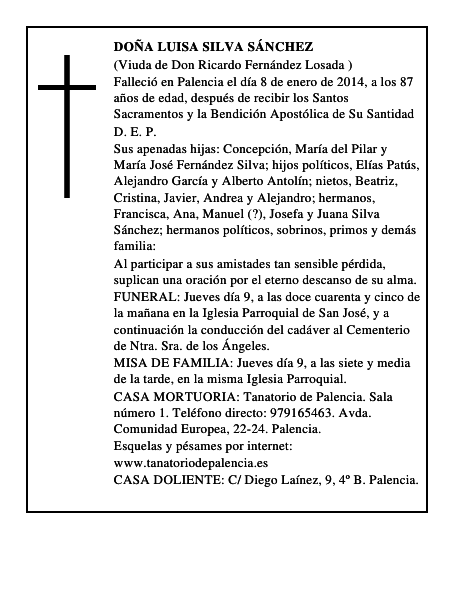 Doña Luisa Silva Sánchez