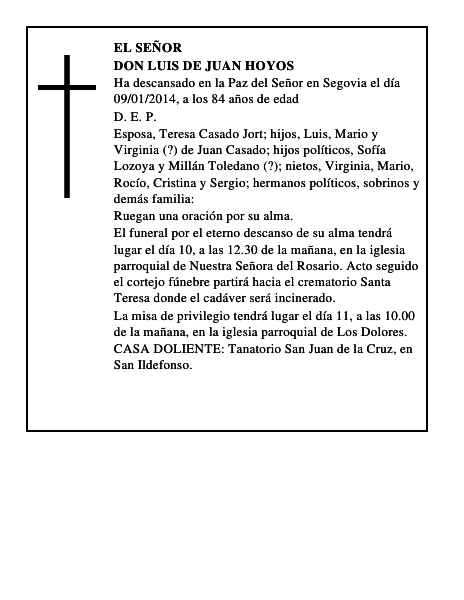 Don Luis de Juan Hoyos
