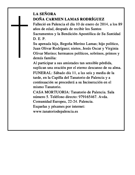 Doña Carmen Lamas Rodríguez