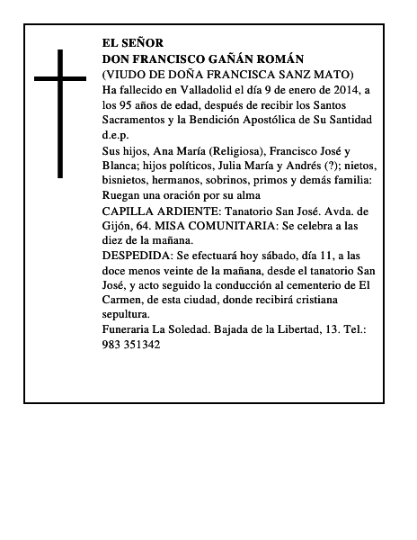 Don Francisco Gañán Román