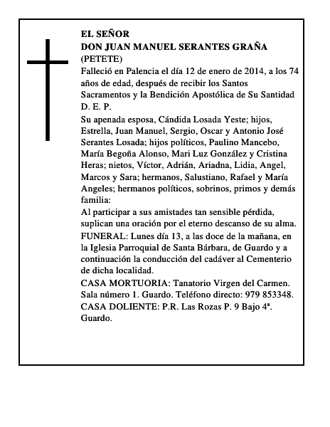 Don Juan Manuel Serantes Graña