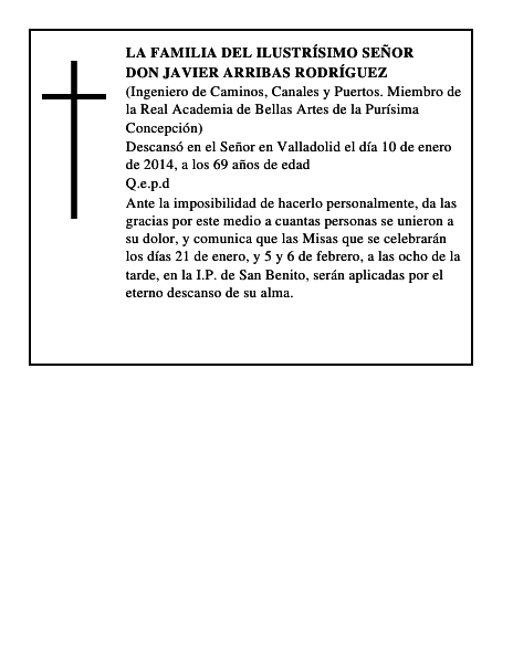 Don Javier Arribas Rodríguez