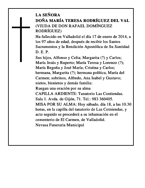 Doña María Teresa Rodríguez del Val