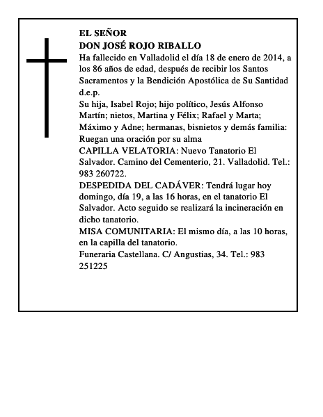 Don José Rojo Riballo