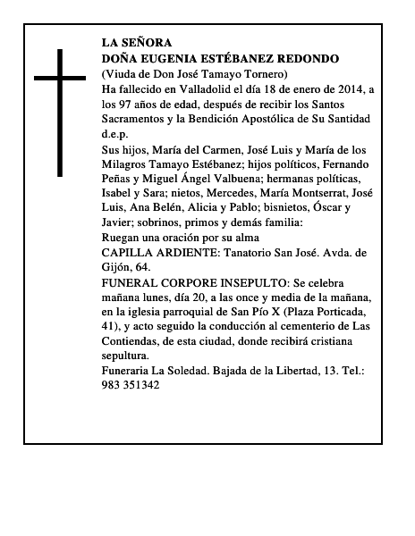 Doña Eugenia Estébanez Redondo