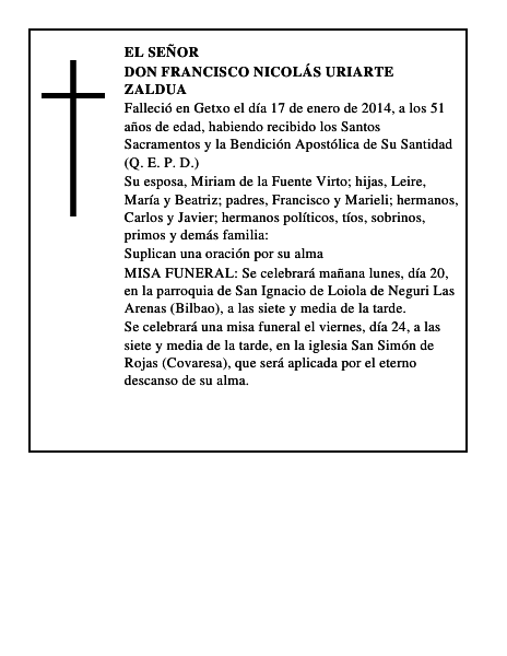 Don Francisco Nicolás Uriarte Zaldua