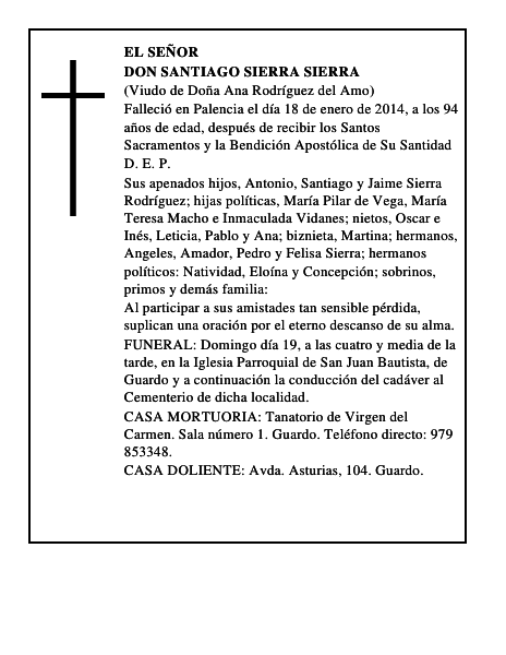 Don Santiago Sierra Sierra