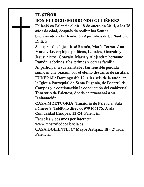 Don Eulogio Morrondo Gutiérrez